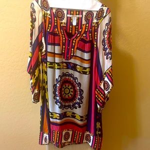 Diane von furstenber bohemian silk dress
